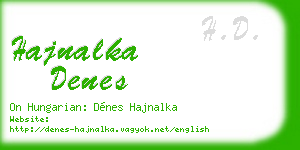 hajnalka denes business card